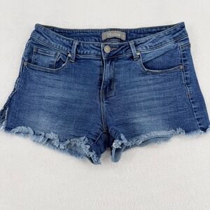 2Sable Denim Cut Off Shorts Frayed Hem Distressed Blue Size M